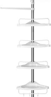 Thanks to the outdoor sets subtle look, this elegant furniture will easily complement any environment. Songmics Adjustable Bathroom Corner Shelf Telescopic Shower Caddy 95 300 Cm Floor To Ceiling With Stainless Steel Frame 4 Trays 3 Hooks 1 Towel Bar White And Silver Bcb02sw Amazon Co Uk Diy Tools