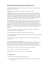 Reciting poetry is all fine and dandy until the text gets spoken and certain words or phrases are found to be fraught with danger. Https Silo Tips Download Reading Writing Reciting Exciting Poetry