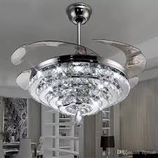 This ceiling fan for bedroom is compatible with alexa and google home. 2021 Led Crystal Chandelier Fan Lights Invisible Fan Crystal Lights Living Room Bedroom Restaurant Modern Ceiling Fan 42 Inch With Remote Control From Flymall Ceiling Fan Chandelier Chandelier Fan Modern Ceiling Fan