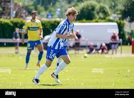 Nyborg, Denmark. 07th July, 2021. Young talent Jakob Breum of OB seen  during a test match between Odense Boldklub and Broendby IF at Nyborg  Idraetspark in Nyborg. (Photo Credit: Gonzales Photo/Alamy Live