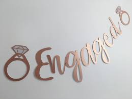 engaged banner engagement banner happy engagement engagement party decorations
