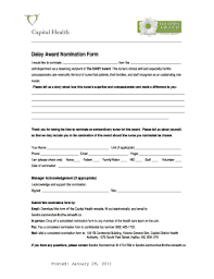 Fillable Online Cdha Nshealth Daisy Award Nomination Form