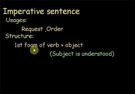 Types of imperative sentences with examples. Imperative Sentence Video Dailymotion
