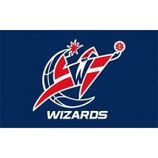 The color scheme is completely redone to symbolize the american flag colors. Neoplex Nba Polyester 36 X 60 In House Flag Wayfair In 2020 Wizards Logo Washington Wizards Nba Teams