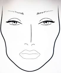 Printable Makeup Face Sketch Templates Nurul Amal Makeup Face Charts Mac Face Charts Makeup Drawing