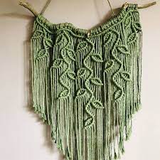 Hand woven by skilled artists, to provide the most authentic touch to your décor. Large Macrame Wall Hanging Green Falling Leaves Boho Leaf Design Scandi Home Decor Jungalow Style Macrame Wall Hanging Jungalow Style Boho Scandi