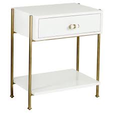 Brosnan Modern Classic Bone Gold End Table Gabby Furniture Furniture Metal Side Table