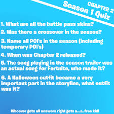 The last season of fortnite, chapter two, season three, got rid of the daily battle medals and introduced punch cards. Chapter 2 Quiz Fortnitebr