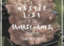 Maybe it doesn't bother you, but for others, it's. A Master List Of Fantasy Character Names And Places Barely Hare Books