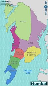 Map of Mumbai - Bombay neighborhood ...