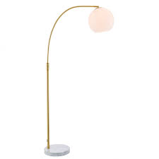 What kind of oil lamp do i need for my room? Otto Floor Lamp Brushed Satin Brass Opal White Glass Globe Marble