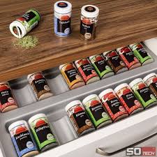 Orga Box Gewurzglasereinsatz Gewurzdoseneinsatz Silbergrau Fur 60er Korpusbreite Orga Box Gewurz Spice Jars Interior Design Kitchen Small Kitchen Organisation
