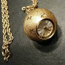 Bucherer 1960s Atomic Star Pendant Watch Necklace Pocket Watch Antique Pendant Watches Mens Dress Watches
