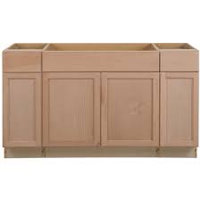 Assembled 60x34 5x24 In Easthaven Sink Base Cabinet With 2 Drawers In Unfinished German Beech Eh6035s Gb The Base Cabinets Home Depot Cabinets Sink Cabinet