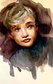 Watercolor and Ink Artwork of Girls