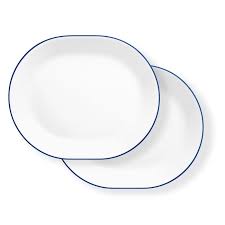 Breathtaking Blue 12 25 Serving Platters 2 Pack Corelle Serving Platters Platters Glass Dinnerware