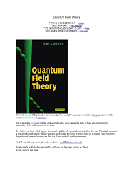 Words with the same meaning. Quantum Field Theory Errata Mark Srednicki Quantum Field Theory Mathematical Physics