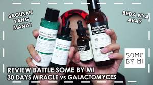 It contains 88% of toner and 75% of serum that nourishes the skin and make it smoother. Some By Mi Review Battle 30 Days Miracle Vs Galactomyces Pure Vitamin C Toner Serum Skincare Korea Youtube