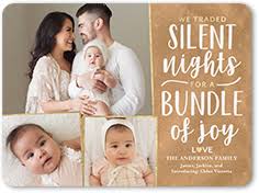 A christmas card for all your saturday night netflix and chill buddies. Baby S First Christmas Cards Shutterfly