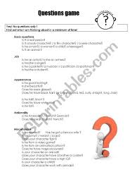 Review how to form yes/no questions and play along with a guessing game. Yes No Questions Game Esl Worksheet By Astrid74