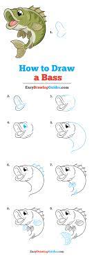 Drawing of a largemouth bass. How To Draw A Bass Really Easy Drawing Tutorial