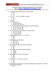 Sudut yang memiliki nilai cos sama dengan 1/2. Soal Matematika Sd Kls 2 Semester 1 Bab 5 Jawabanku Id