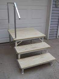 Check out our rv steps selection for the very best in unique or custom, handmade pieces from our camping shops. Portable Rv Deck With Steps And Railings Rv Camping Trailer Campsite Decorating