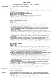 development chemist resume samples