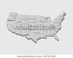 United States 3d Vector Map Usamap Unitedstatesmap Unitedstates Map 3dmap 3d White Usa Vector Map Vector World Map Continents Map
