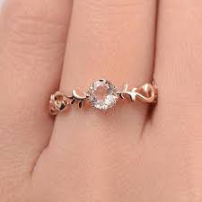 Bridal Ring Morganite Engagement Ring Rose Gold Diamond Wedding Ring Women Uniqu Wedding Rings Unique Unique Engagement Rings Rose Gold Diamond Ring Engagement