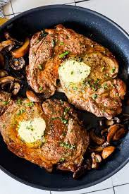 Flip the ribeye steaks over and broil the other side. The Best Oven Broiled Ribeye Steaks With Mushrooms Recipe Sweet Cs Designs
