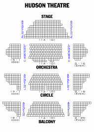 Hudson Theatre Seating Charts O Theater Seating Chart