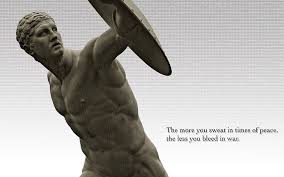 Famous quotes & sayings about sculpture: Hd Wallpaper Man Holding Shield Statue Quote Muscular Build Shirtless One Person Wallpaper Flare