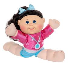 Many of the modern dolls are all vinyl, constructed wth swivel heads, arms and legs like a conventional doll, though they still have the famous navel. Cabbage Patch Kids 14 Gymnast Doll Brown Hair Blue Eyes Target
