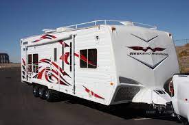 Pin By Rebecca Warrillow On Hit The Dirt Toy Hauler Trailers Camping Trailer Toy Hauler