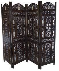 This room divider is designed to easily fold and unfold for effortless transport and storage. Topfurnishing 4 Panel Heavy Duty Carved Indian Wooden Bells Design Folding Screen Room Divider Wood 175 X 46 Cm 180cm Wide Open Dark Brown Buy Online In Qatar At Qatar Desertcart Com Productid 49603580