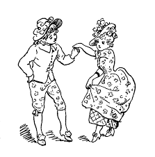 Attractive irish dance coloring pages for kids to make jazz free transpa png clipart. Vintage Kids Printable Minuet Coloring Page The Graphics Fairy