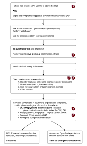 Autonomic Dysreflexia Management And Recommendations Flowchart Spinal Cord Injury Autonomic Dysreflexia Spinal Cord