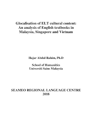 Gigapedia book david bell pulse, dental pulse book free download. Pdf Glocalisation Of Elt Cultural Content An Analysis Of English Textbooks In Malaysia Singapore And Vietnam Seameo Regional Language Centre 2018 Ii