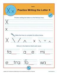 letter x worksheets printable handwriting worksheet