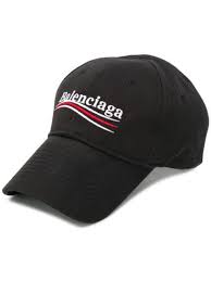 Front white logo embroidery, tonal stitching, adjustable strap on back. Shop Black Balenciaga New Political Logo Baseball Cap With Express Delivery Worldarchitecturefestival