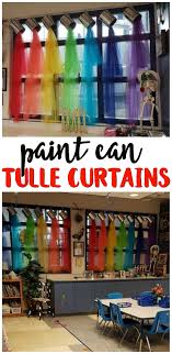 Pouring Paint Can Curtains Crafty Morning Classroom Window Decorations Art Room Doors Art Classroom Decor