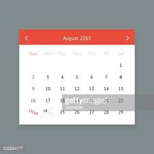 August 2015 calendar printable template with week numbers and us holidays. Calendar Page For August 2015 Vector Image Royalty Free
