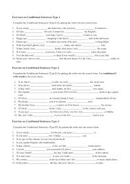 Fill In The Gaps With The Type 1 Conditional Sentences Exercises On Conditional Sentences Type 1 Complete The Conditional Sentences Type I By Putti Tiempos Ingles Ejercicios De Ingles Presente Simple En Ingles