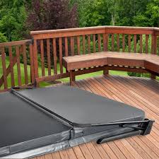 You should also consider that concrete makes it semi permanent so this is a great i have a hot tub and the heater doesn't work the motors and work so basically i need to know what i need to make a hot tub as simple as possible i. Hot Tub Cover Lift Covermate Iii Deck Mount Spa Cover Lift Spadepot Com