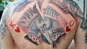 You also must decide whether you want the full pieces or just the top crown. Card Tattoo Pattern Design King Queen Tattoo On Chest Monasaha King Queen Tattoo Queen Tattoo Chess Piece Tattoo
