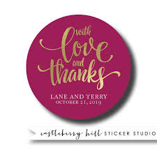 Wedding Stickers Thank You Stickers Custom Thank You Wedding Stickers Wedding Favor Stickers Favor Stickers