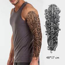 Cute kitty tattoo on the arm. Waterproof Temporary Tattoo Sticker Full Arm Vines Around Sword Flower Manly Tatoo Fake Tatto Flash Sleeve Tattoos To Man Woman Temporary Tattoos Aliexpress