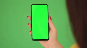Woman Hand Holding The Smartphone On Green Screen Chroma Key Background Mobile Ad Smartphone Green Woman Holdi Chroma Key Backgrounds Smartphone Chroma Key