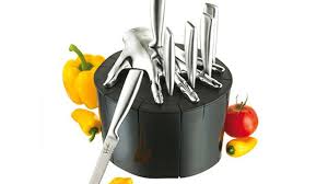 Stylish Knife Block Lets You Safely Play Five Finger Fillet Knife Block Top Kitchen Gadgets Knife